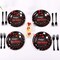 Red and Black Birthday Party Supplies, Happy Birthday Plates and Napkins Set With Birthday Tablecloth, Red and Black Birthday Decorations Serve 25 Guests